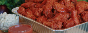 Tray of chicken wings